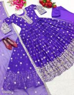 Designer Gown With Pant Dupatt Set