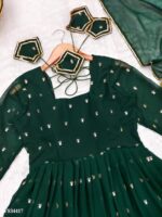 Green embroidery Georgette suit set