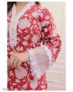 RED-WHITE PAKISTANI COTTON SUIT