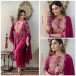 Embroidery work Kurti With Bottom And Dupatta Set