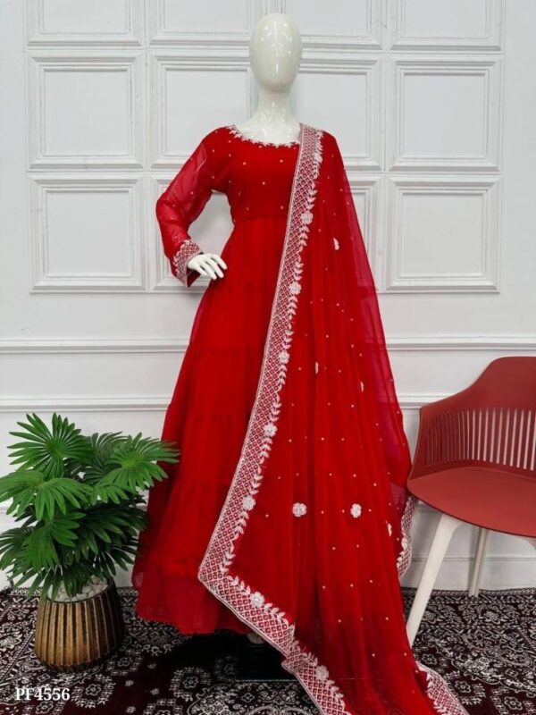 Designer Gown With Dupatta