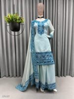 Embroidery Top With Sharara