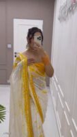 yellow Sequence Saree